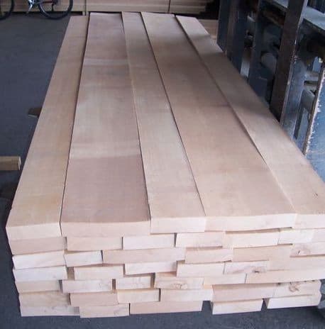 Steamed beech sawn timber
